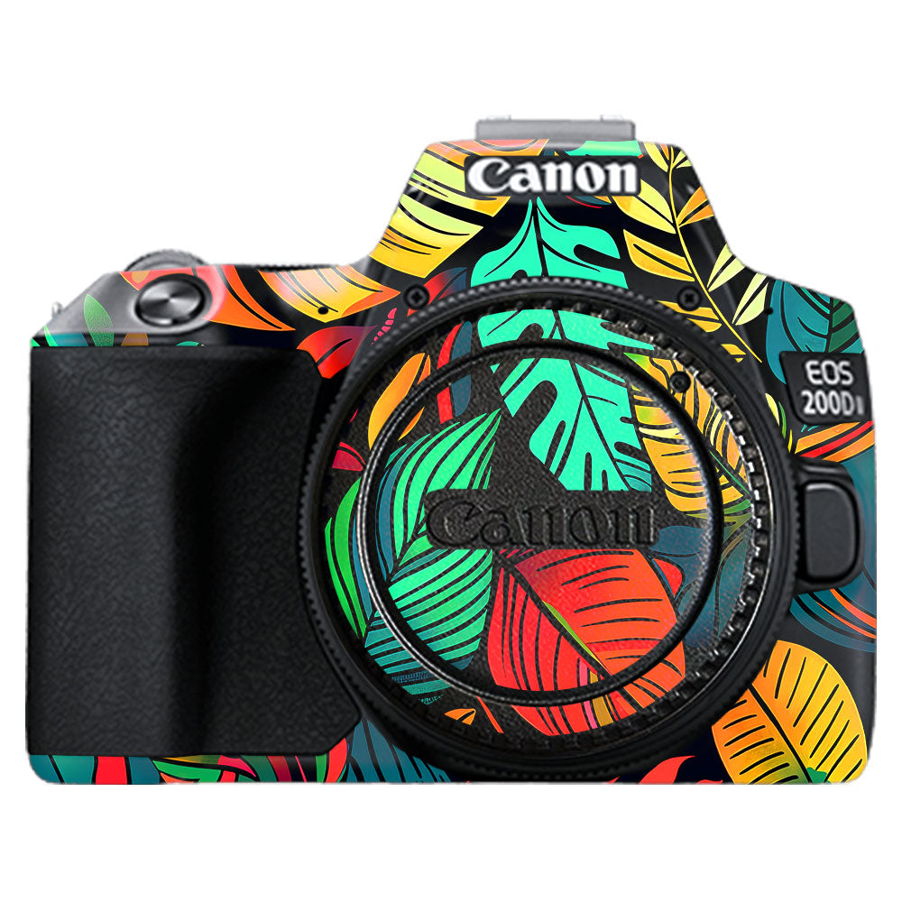 Tropical Jungle Leaves Canon EOS 200D II Camera Skin
