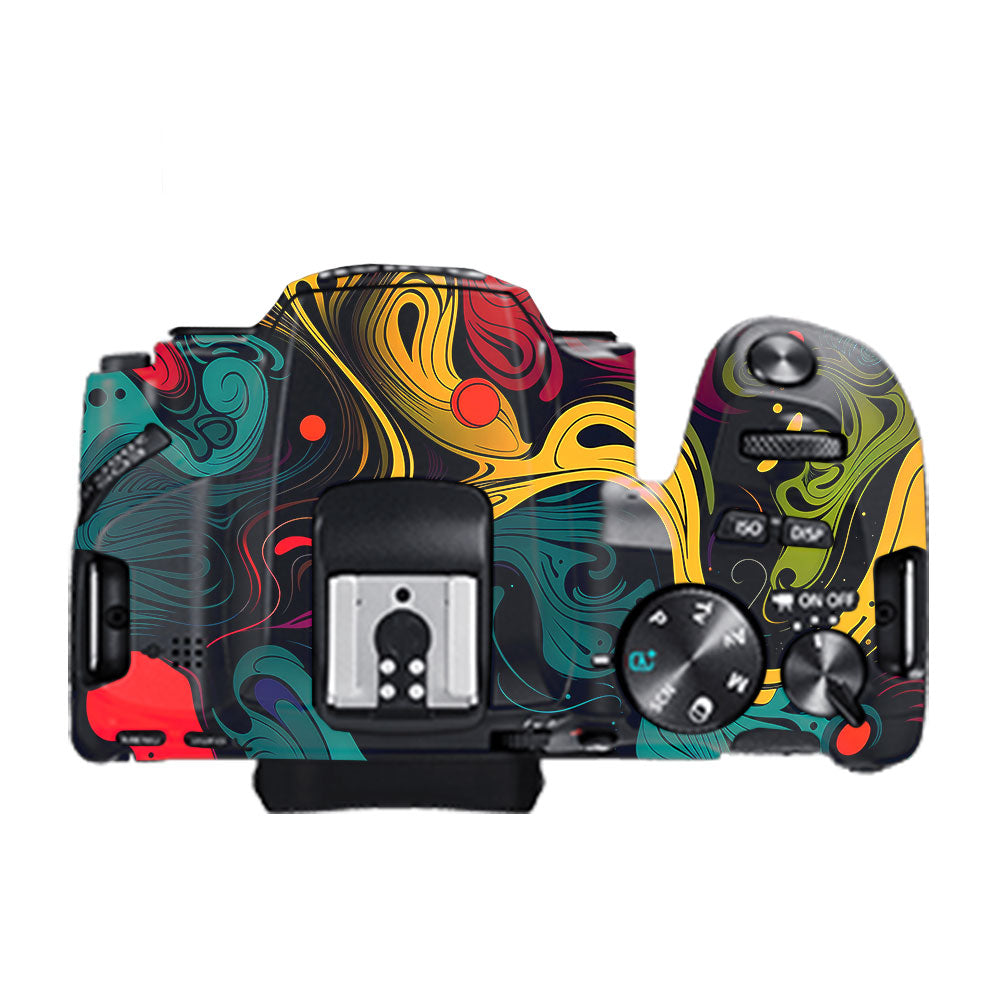 Psychedelic Color Swirl Canon EOS 200D II Camera Skin