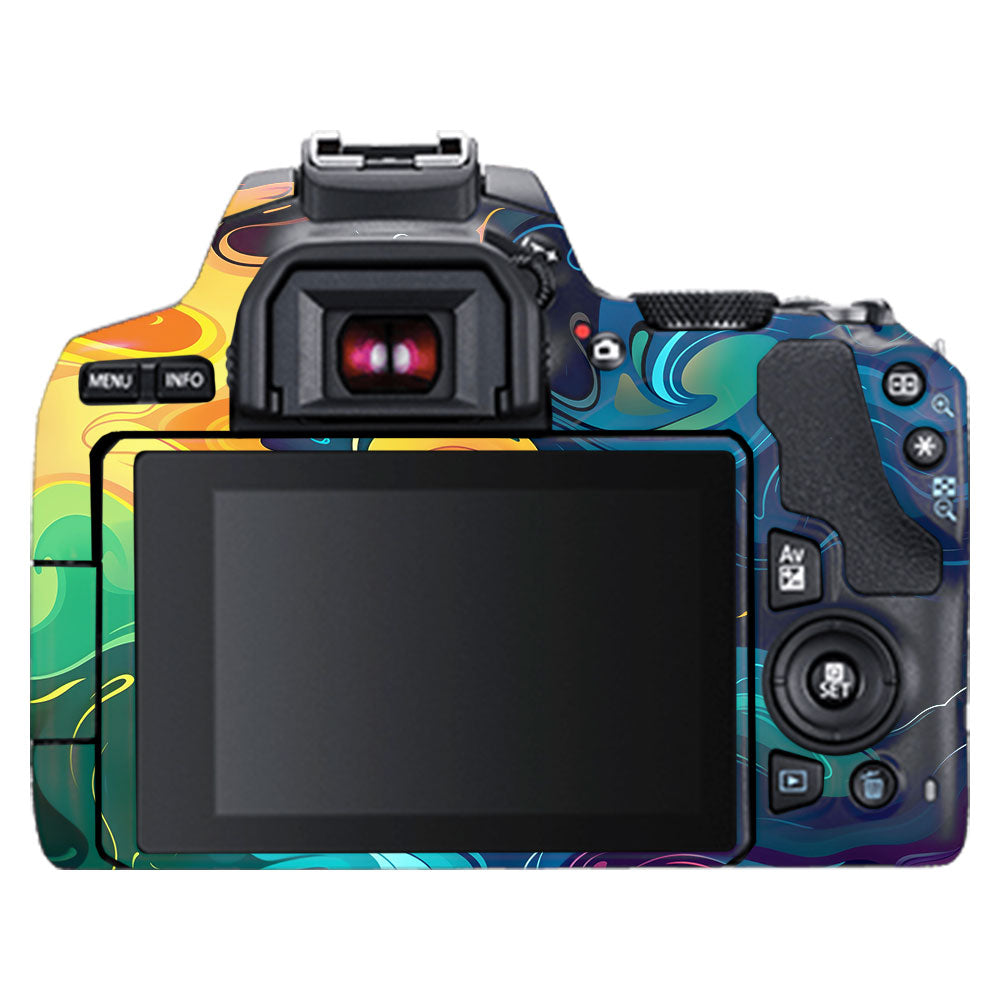 Rainbow Liquid Fusion Canon EOS 200D II Camera Skin