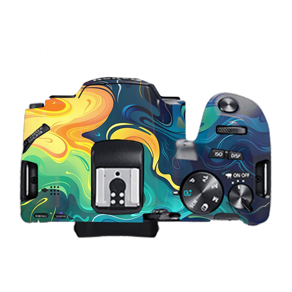 Rainbow Liquid Fusion Canon EOS 200D II Camera Skin