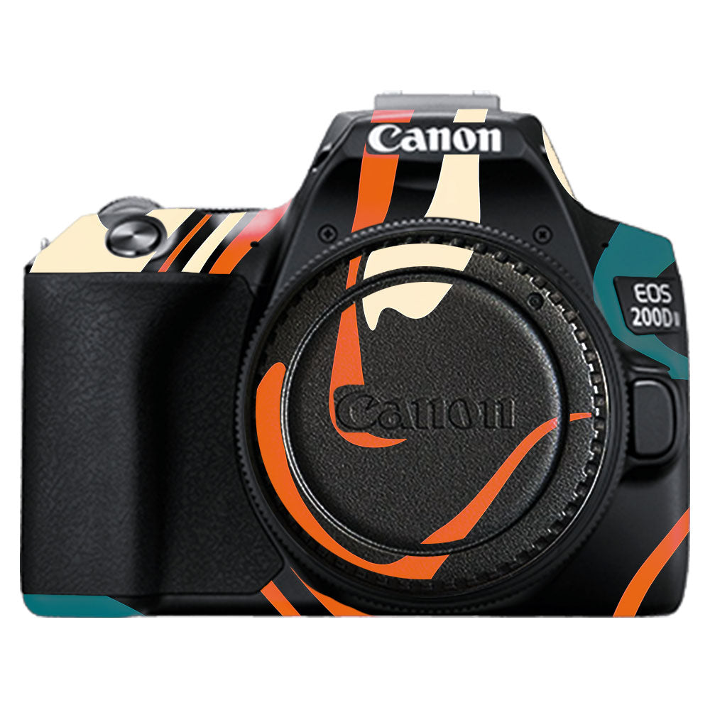 Mid-Century Abstract Swirl Canon EOS 200D II Camera Skin