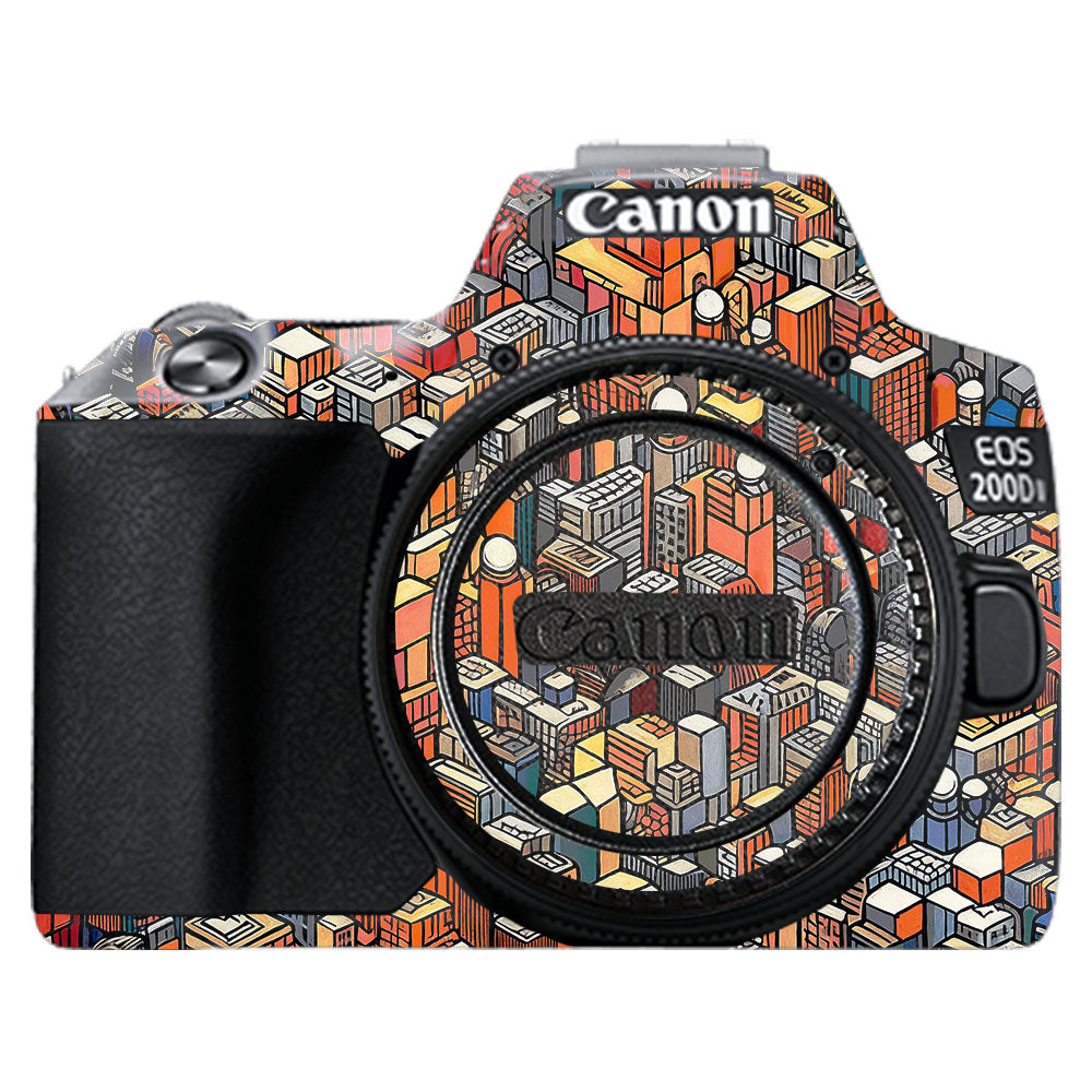 Isometric Cityscape Canon EOS 200D II Camera Skin