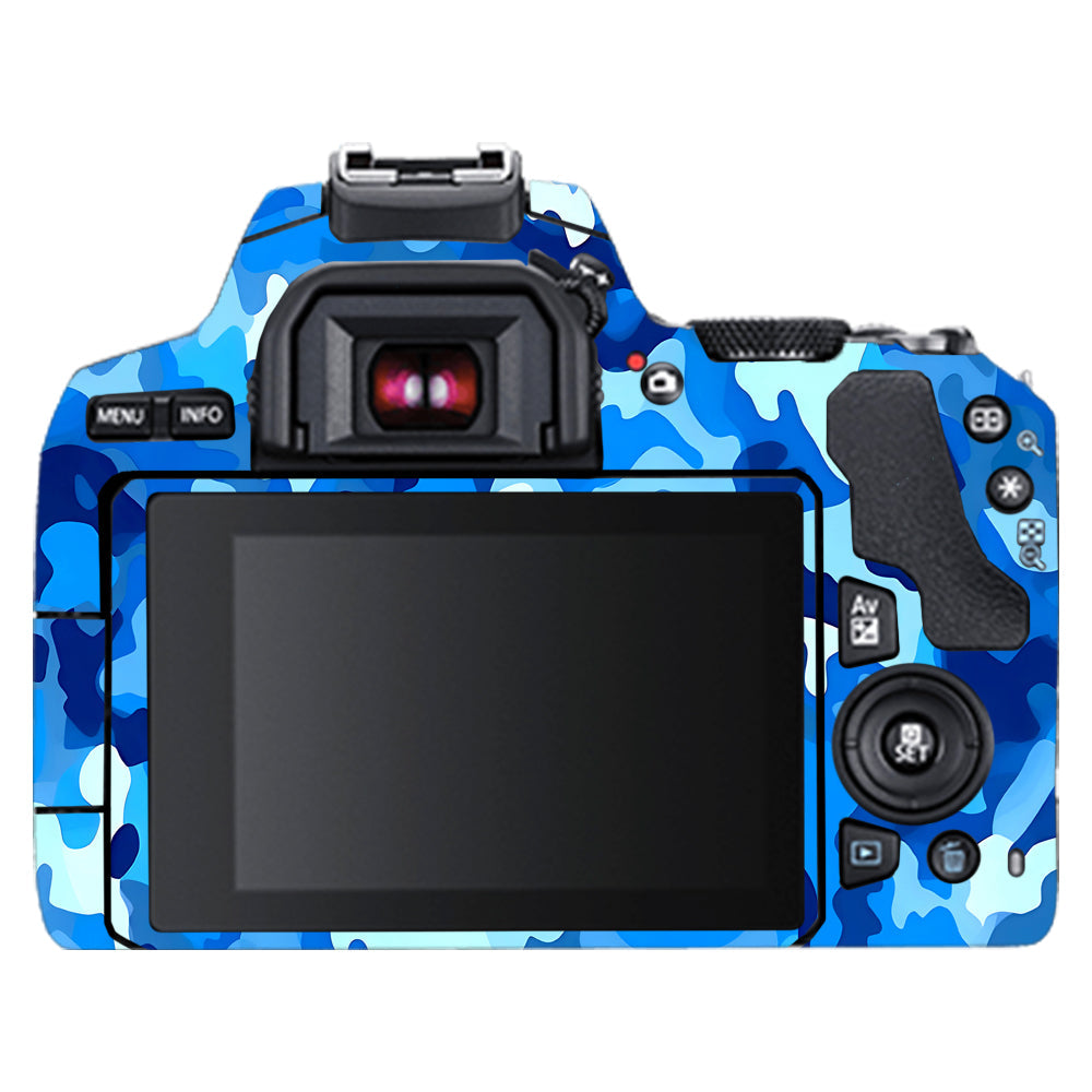 Arctic Blue Camo Pattern Canon EOS 200D II Camera Skins