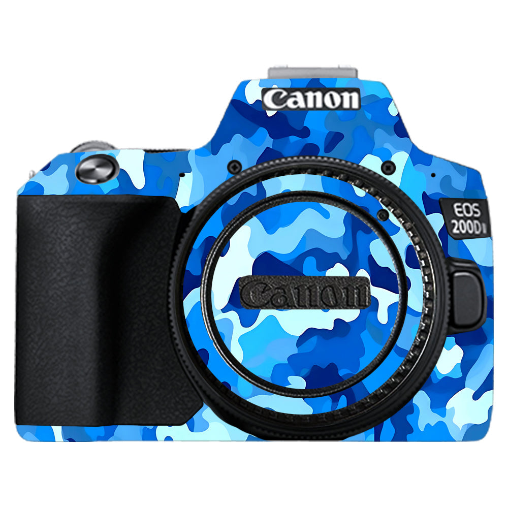 Arctic Blue Camo Pattern Canon EOS 200D II Camera Skins