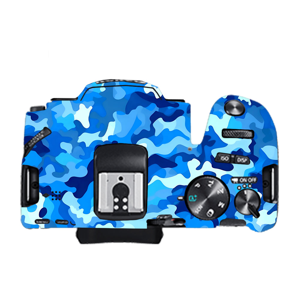 Arctic Blue Camo Pattern Canon EOS 200D II Camera Skins