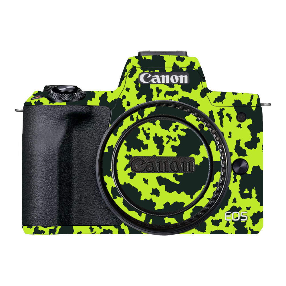 Neon Green Splatter Canon EOS M50 Mark II Camera Skins