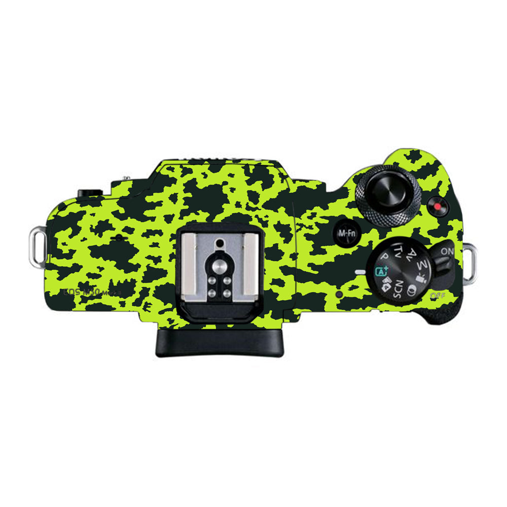 Neon Green Splatter Canon EOS M50 Mark II Camera Skins
