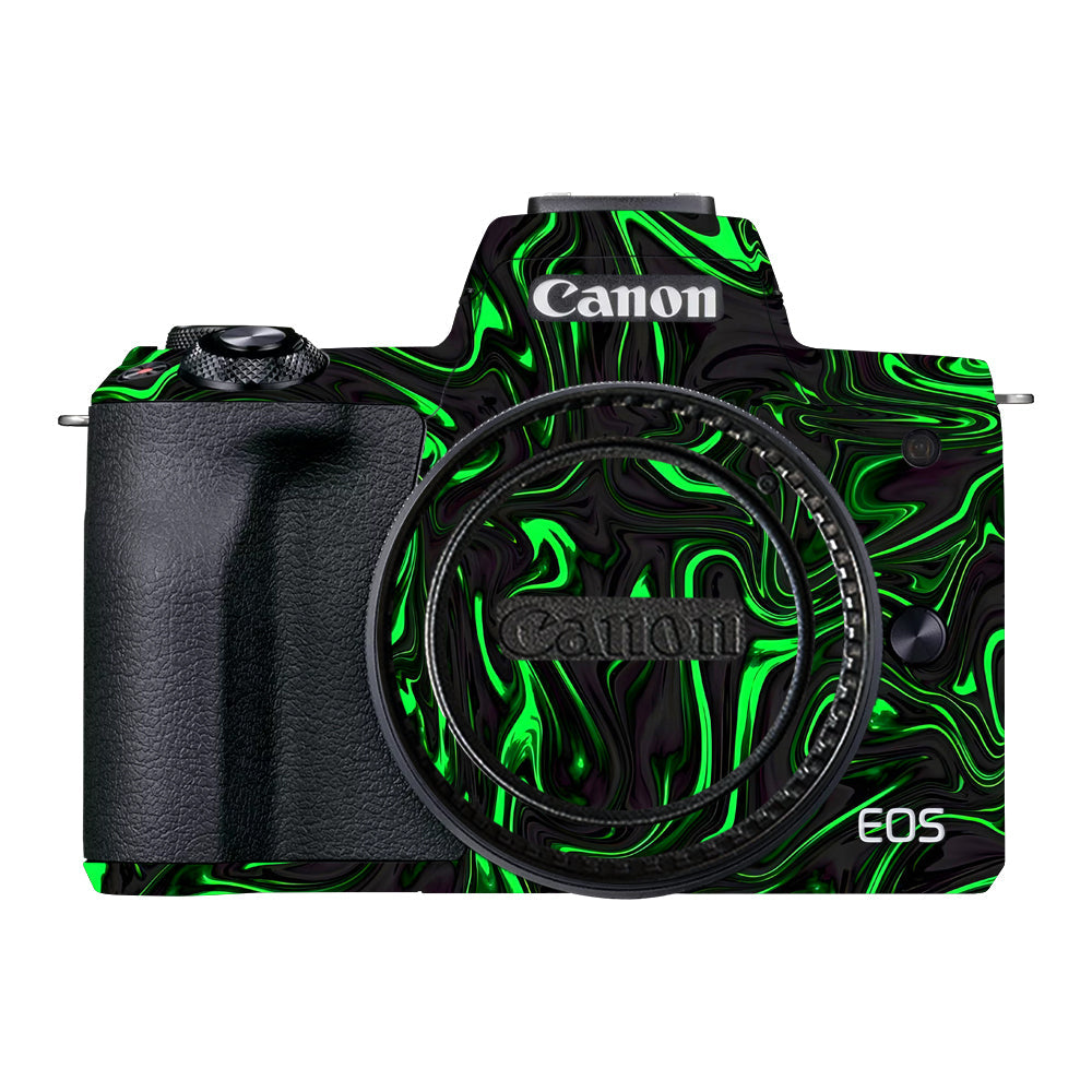 Green Liquid Pattern Canon EOS M50 Mark II Camera Skins