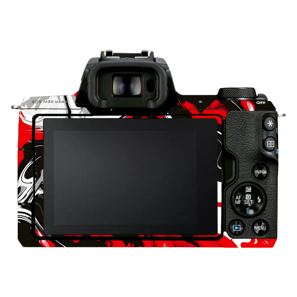 Scarlet and White Motion Canon EOS M50 Mark II Camera Skins