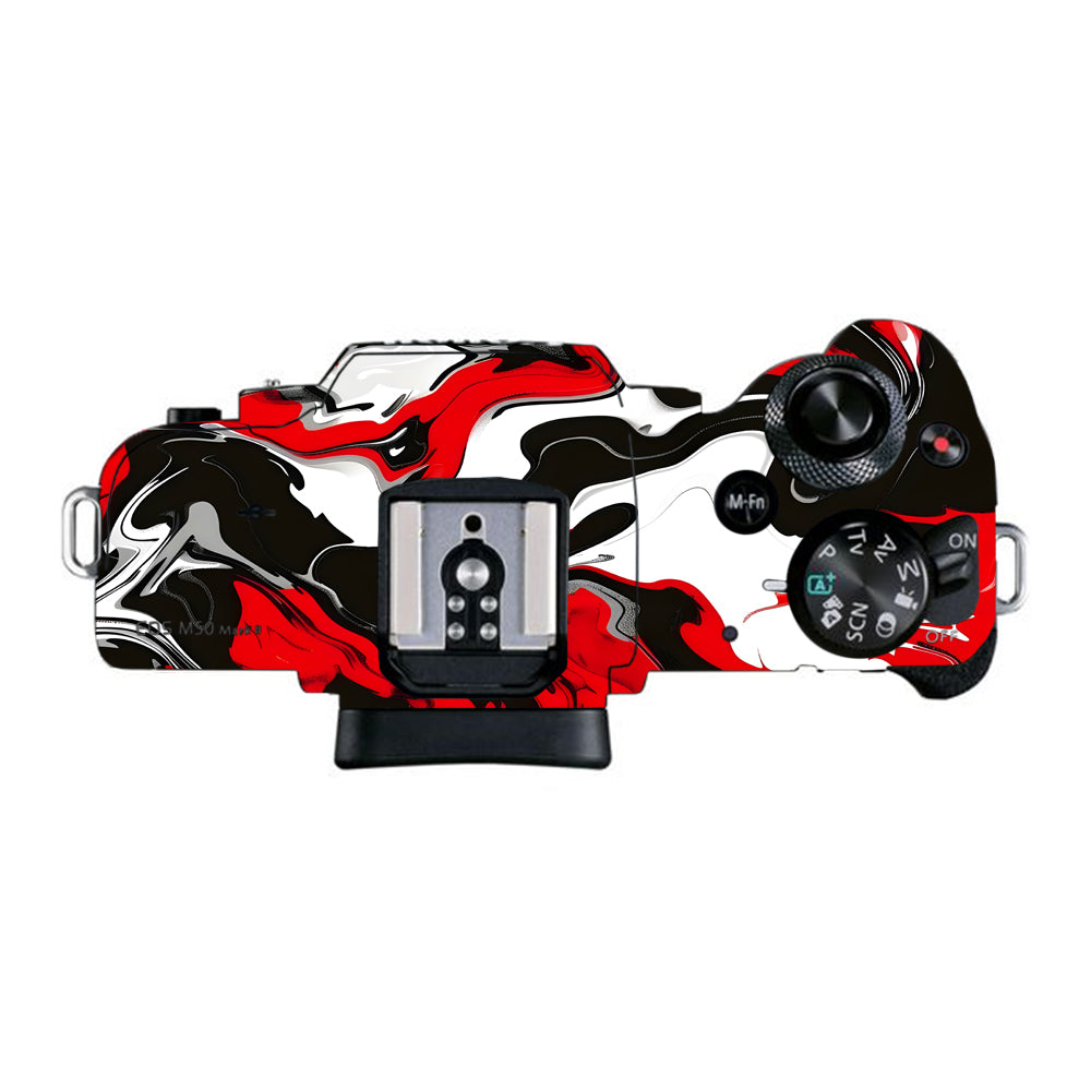 Scarlet and White Motion Canon EOS M50 Mark II Camera Skins