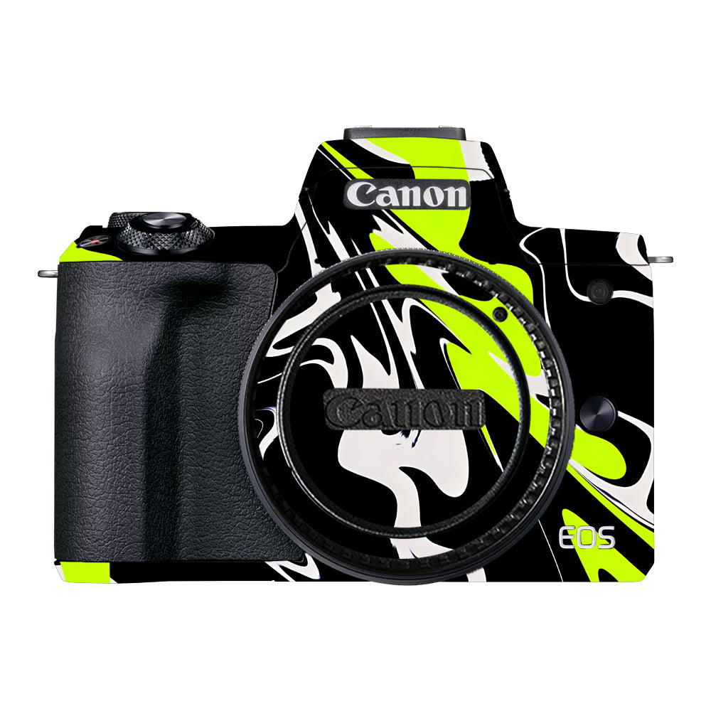 Neon Green and Black Pattern Canon EOS M50 Mark II Camera Skins