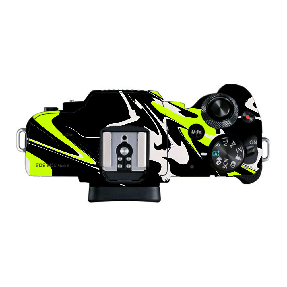Neon Green and Black Pattern Canon EOS M50 Mark II Camera Skins
