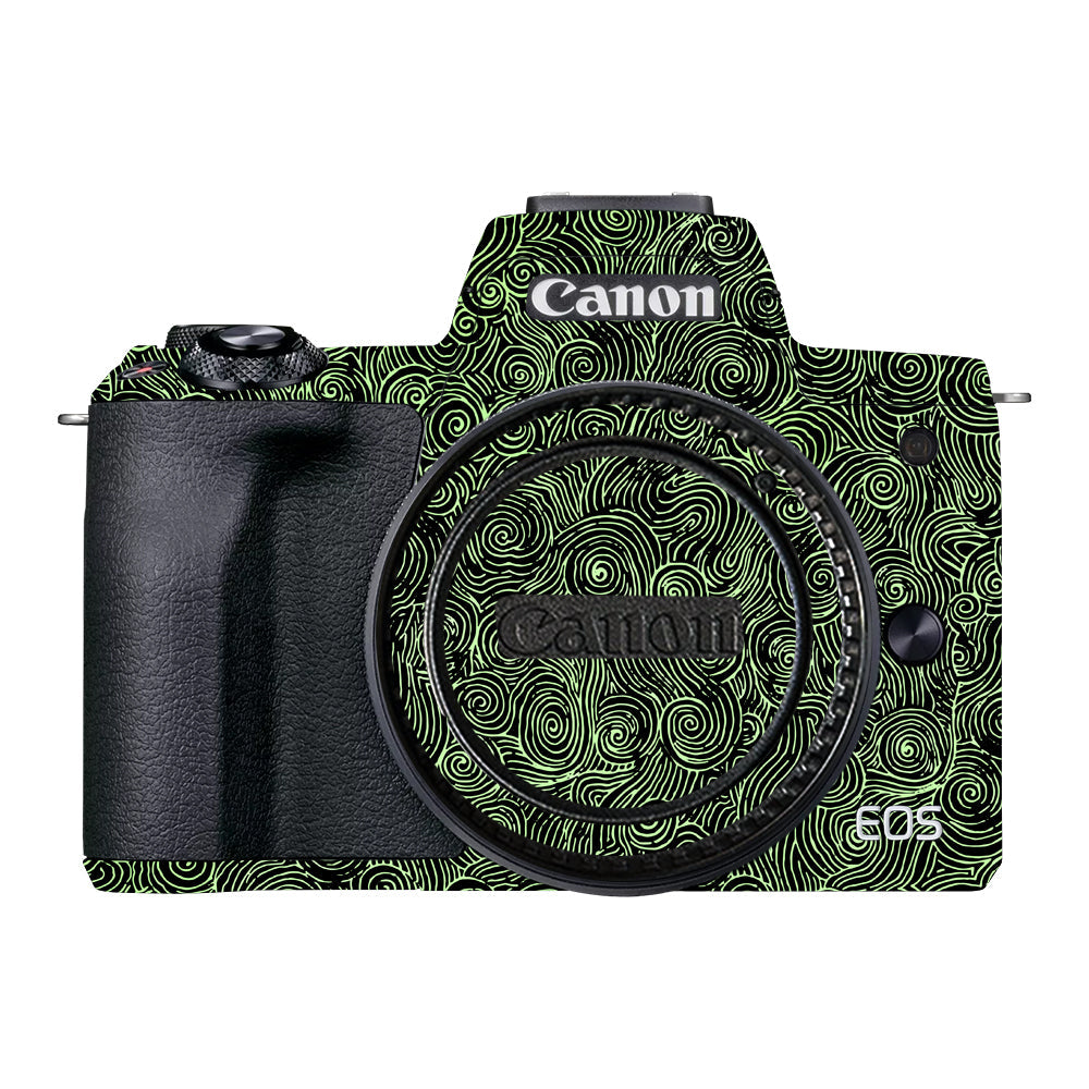Green Spirals Canon EOS M50 Mark II Camera Skins