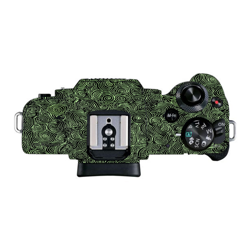 Green Spirals Canon EOS M50 Mark II Camera Skins