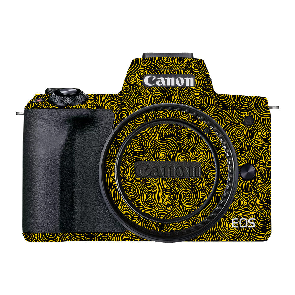 Yellow Spirals Canon EOS M50 Mark II Camera Skins