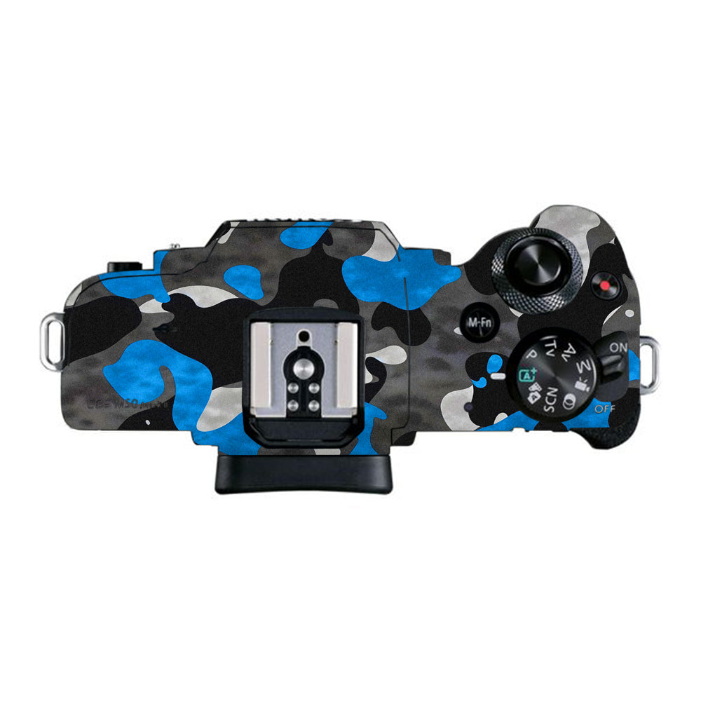 Blue Grey Camo Canon EOS M50 Mark II Camera Skins