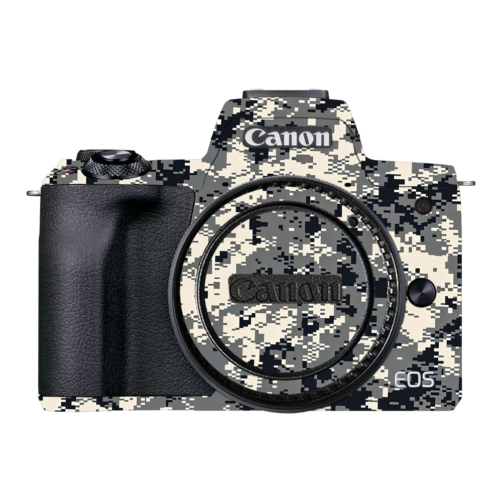 Grey Black Pixel Canon EOS M50 Mark II Camera Skins