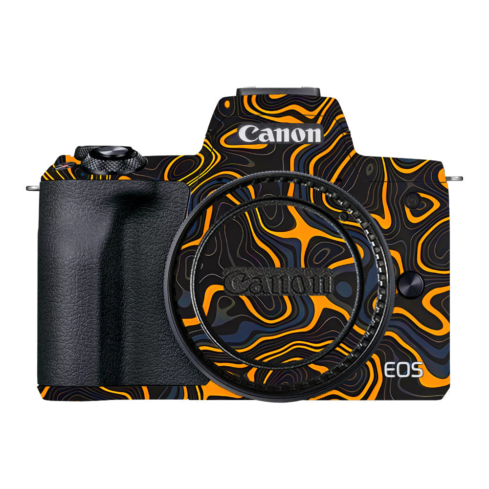 Amber Topographic Waves Canon EOS M50 Mark II Camera Skins