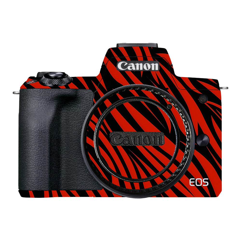 Red and Black Stripes Canon EOS M50 Mark II Camera Skins