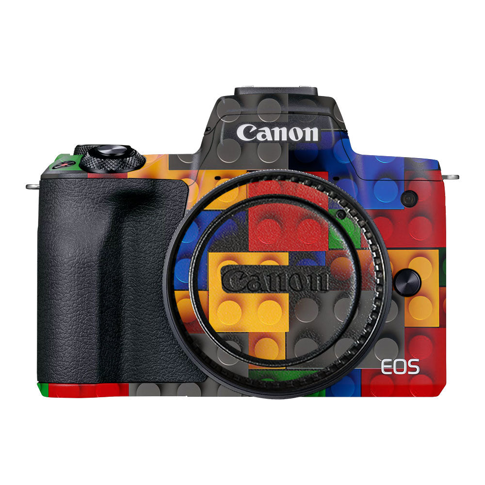 Colorful LEGO Brick Wall Pattern Canon EOS M50 Mark II Camera Skin