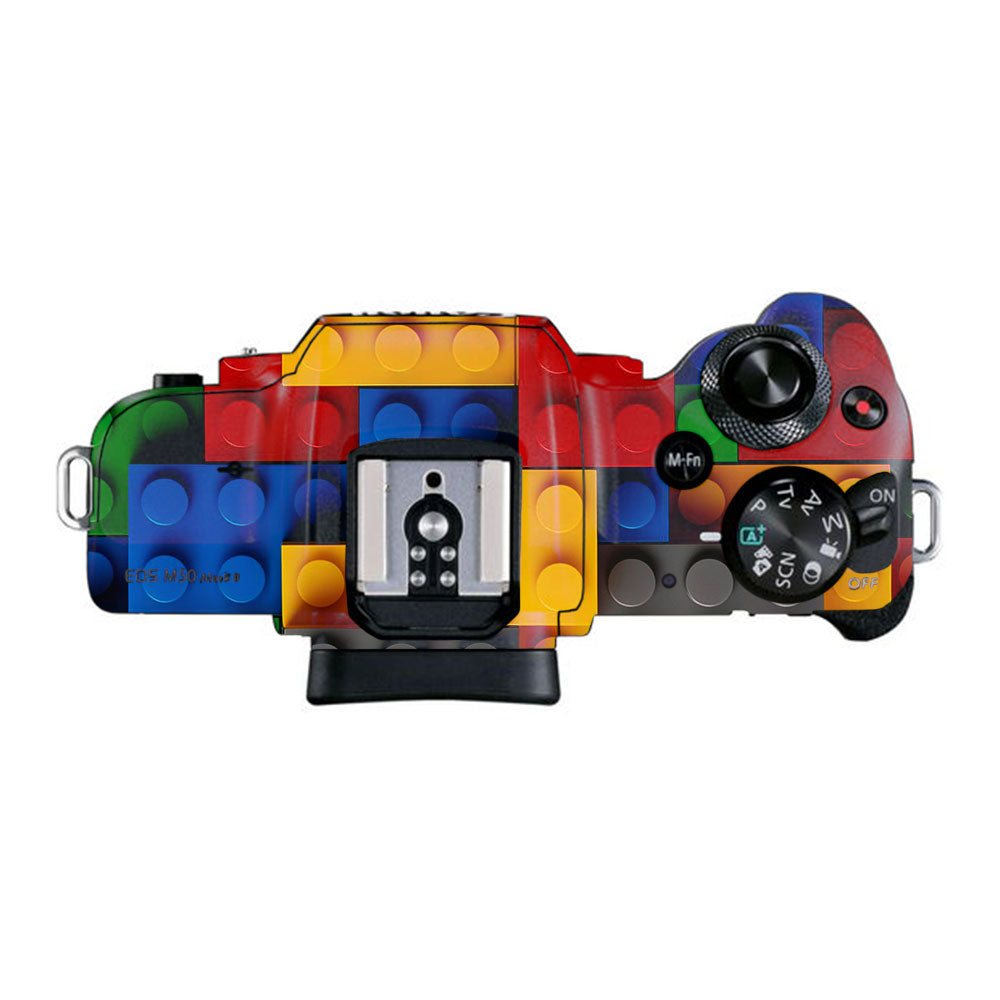 Colorful LEGO Brick Wall Pattern Canon EOS M50 Mark II Camera Skin