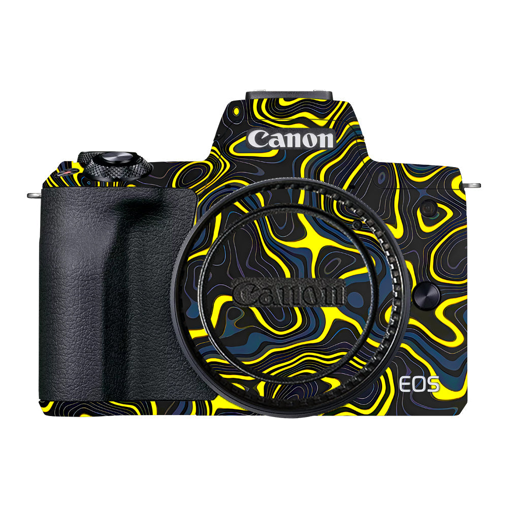 Neon Lava Contours Canon EOS M50 Mark II Camera Skins