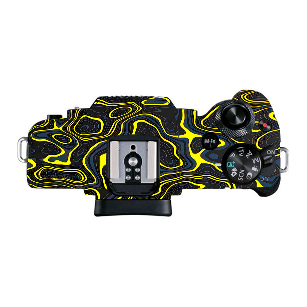 Neon Lava Contours Canon EOS M50 Mark II Camera Skins
