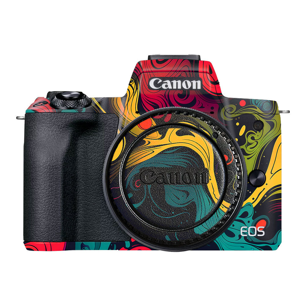 Psychedelic Color Swirl Canon EOS M50 Mark II Camera Skin
