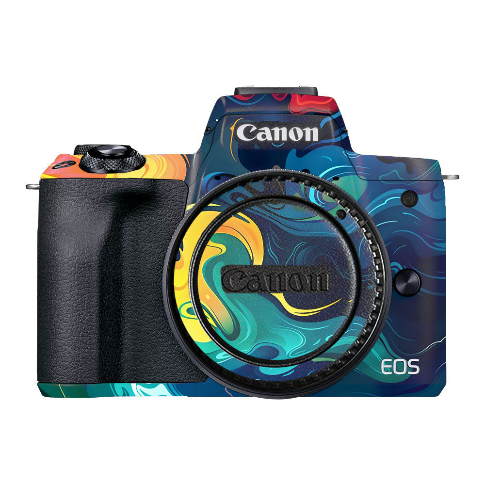 Rainbow Liquid Fusion Canon EOS M50 Mark II Camera Skin