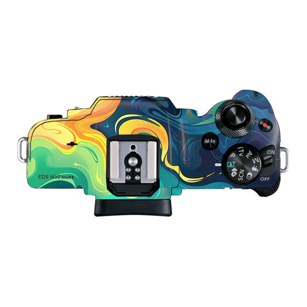 Rainbow Liquid Fusion Canon EOS M50 Mark II Camera Skin