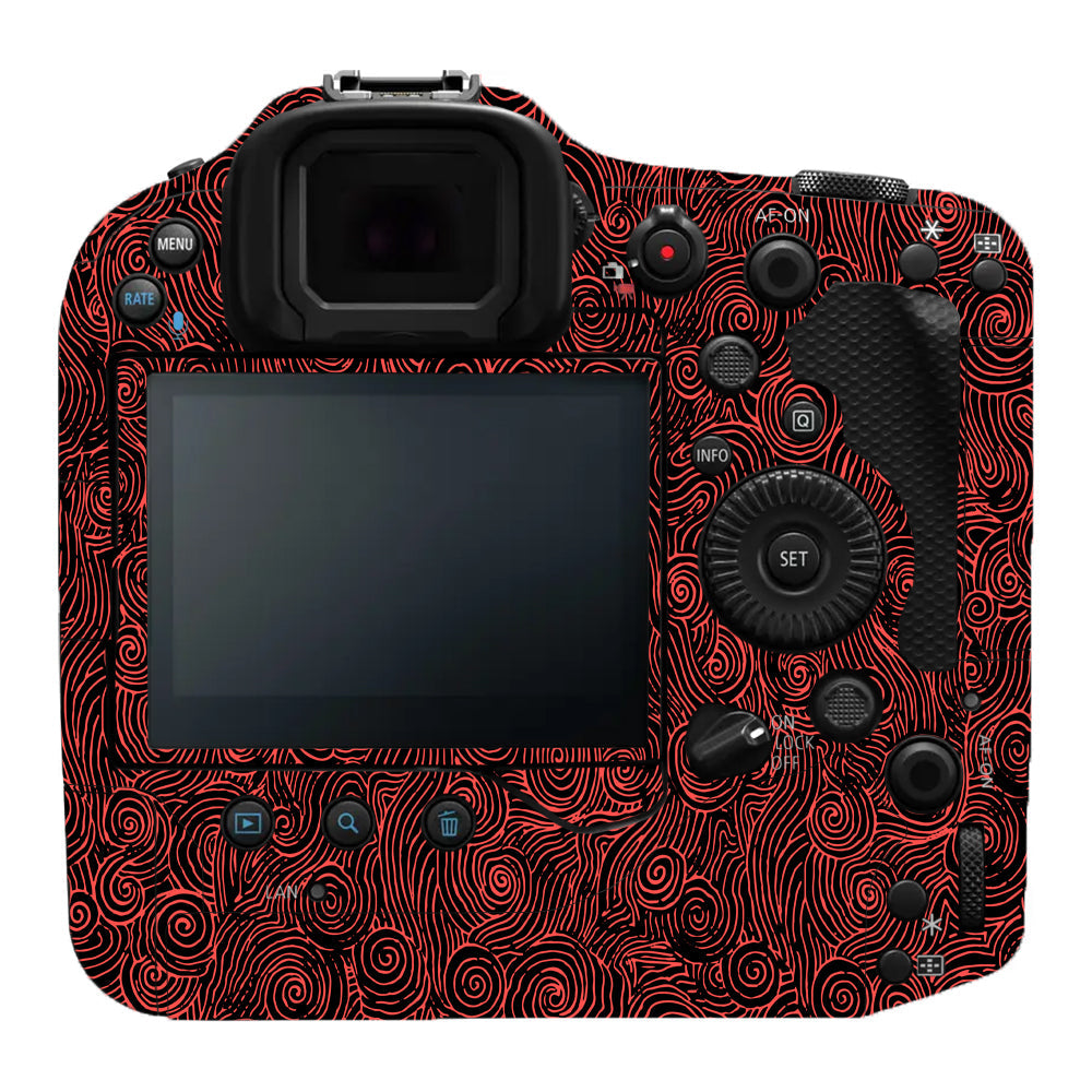 Red Spirals Canon EOS R3 Camera Skins