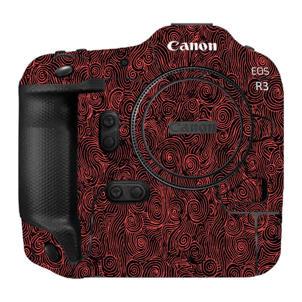 Red Spirals Canon EOS R3 Camera Skins