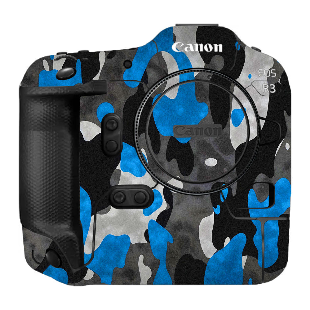 Blue Grey Camo Canon EOS R3 Camera Skins