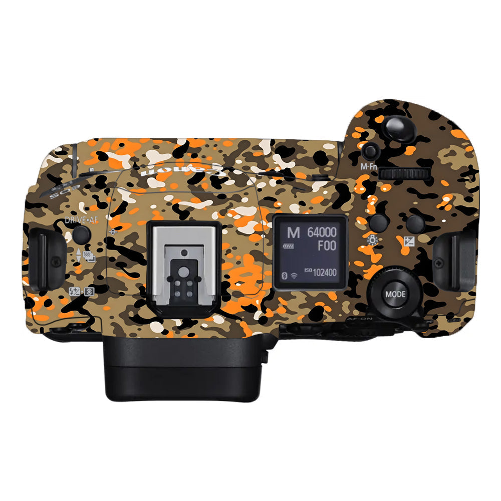 Orange Brown Spot Canon EOS R3 Camera Skins