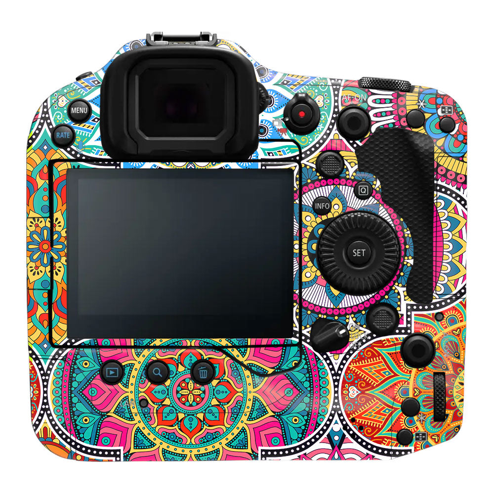 Boho Mandala Tile Pattern Canon EOS R3 Camera Skin