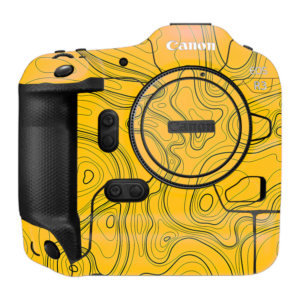 Topographic Map Pattern Canon EOS R3 Camera Skin
