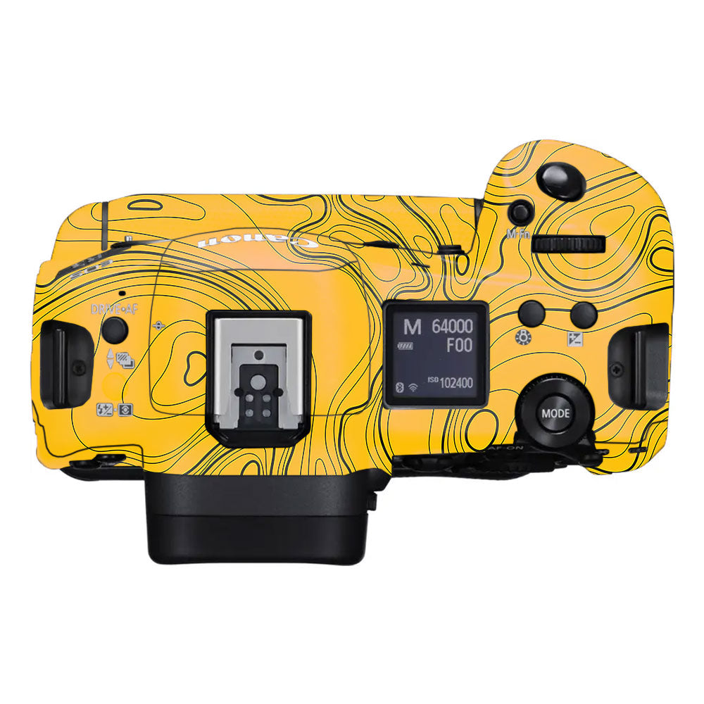 Topographic Map Pattern Canon EOS R3 Camera Skin