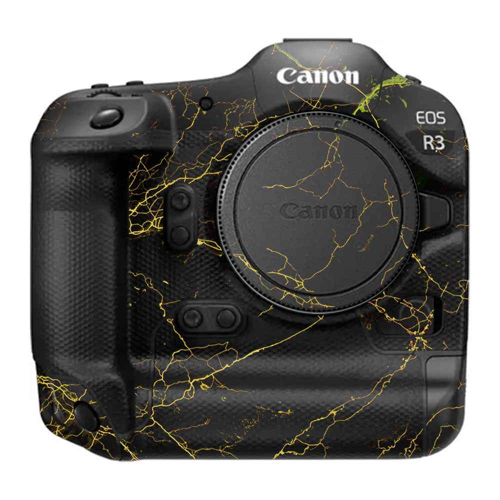 Electric Gold Veins Canon EOS R3 Camera Skin