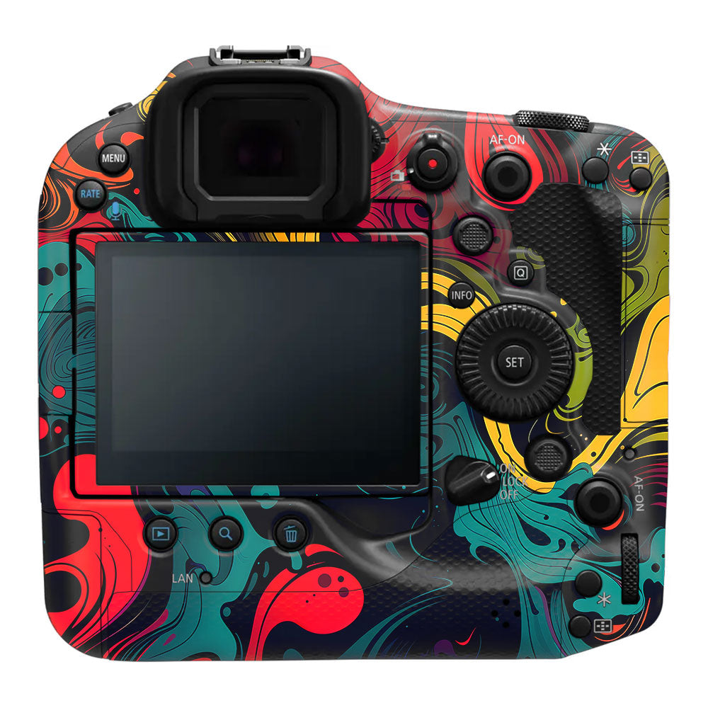 Psychedelic Color Swirl Canon EOS R3 Camera Skin