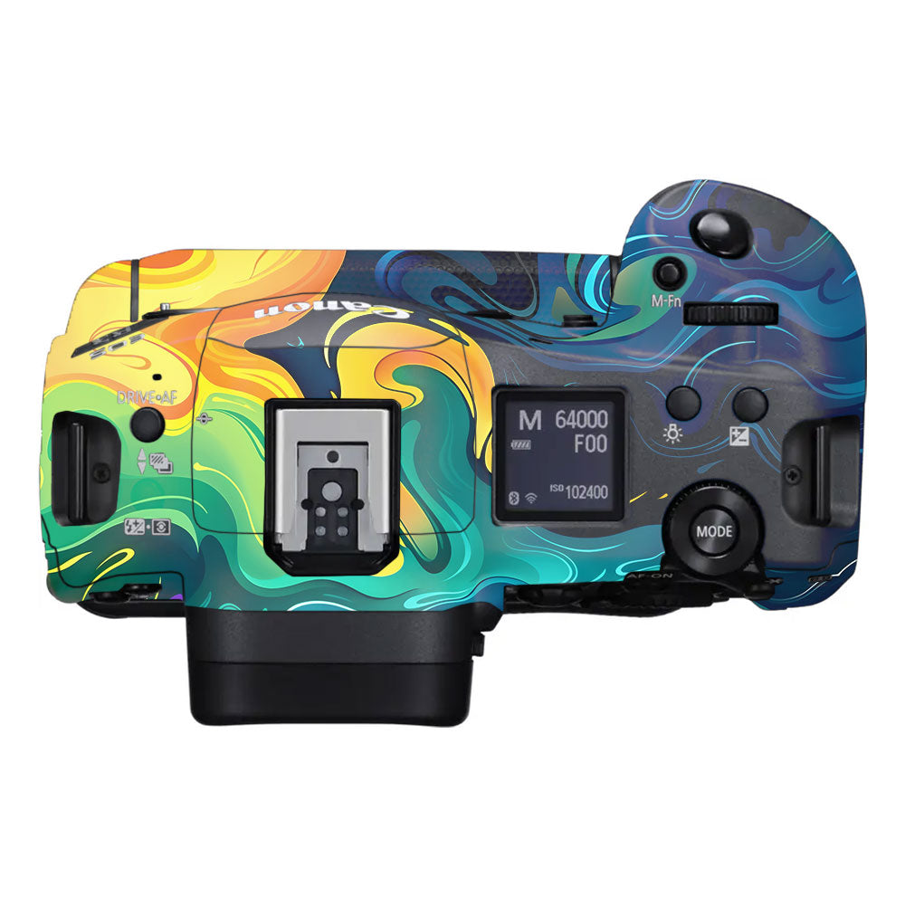 Rainbow Liquid Fusion Canon EOS R3 Camera Skin