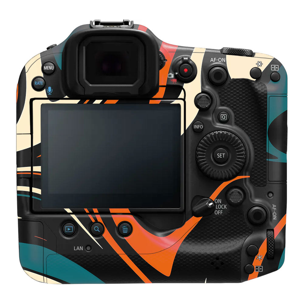 Mid-Century Abstract Swirl Canon EOS R3 Camera Skin