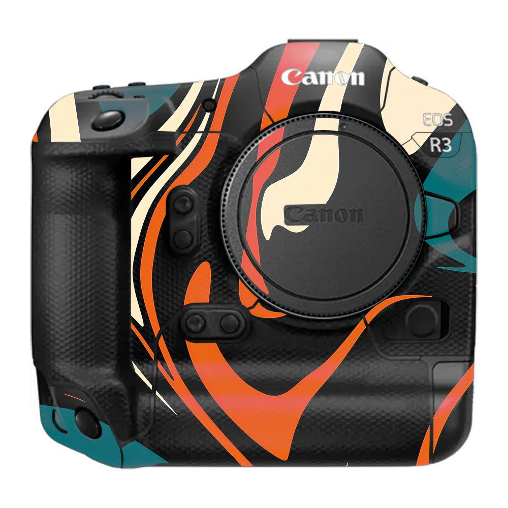 Mid-Century Abstract Swirl Canon EOS R3 Camera Skin