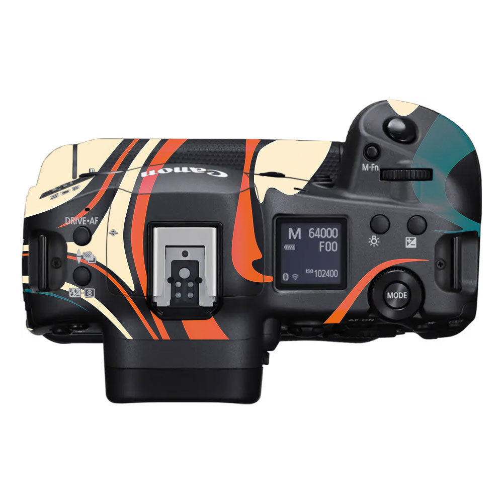 Mid-Century Abstract Swirl Canon EOS R3 Camera Skin