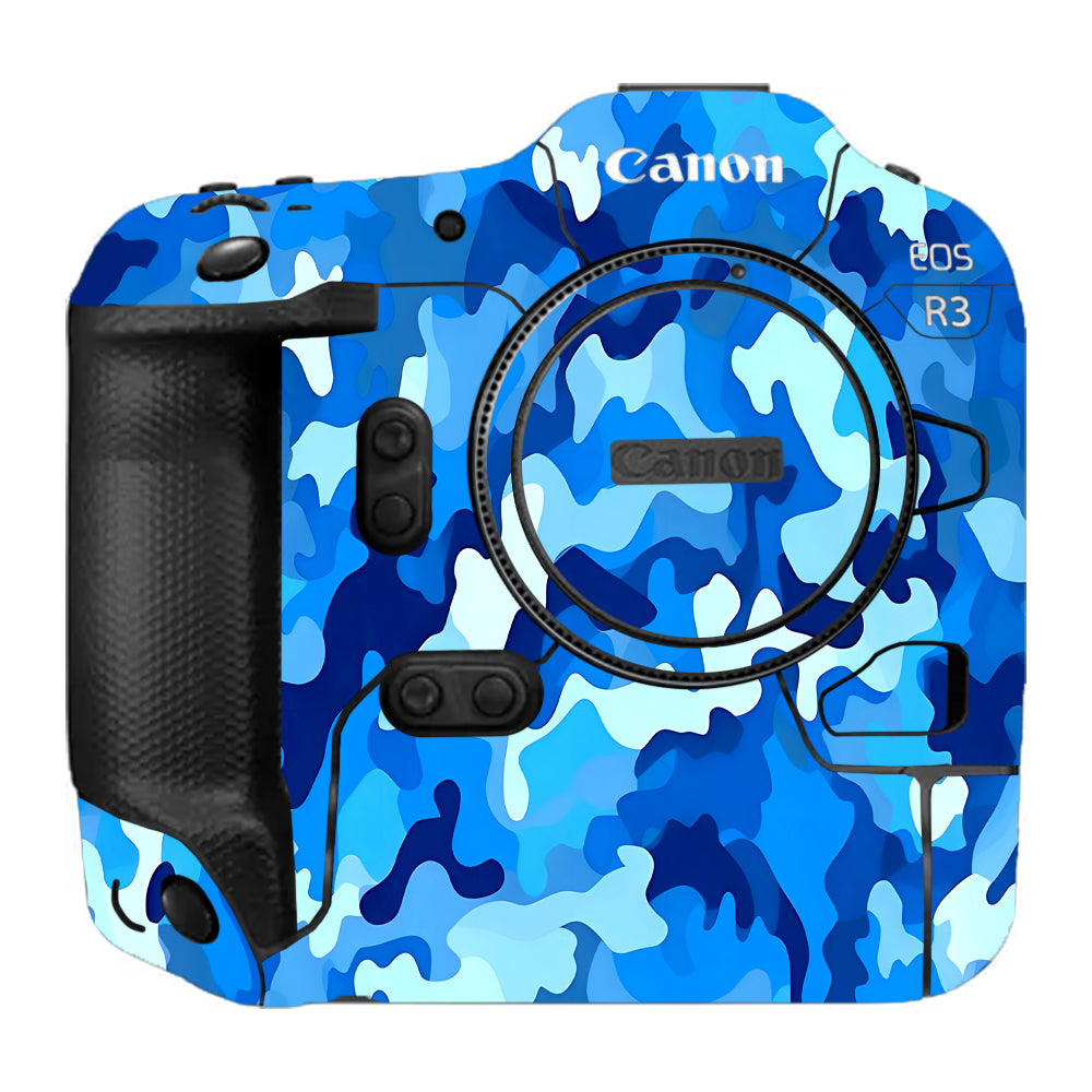 Arctic Blue Camo Pattern Canon EOS R3 Camera Skins