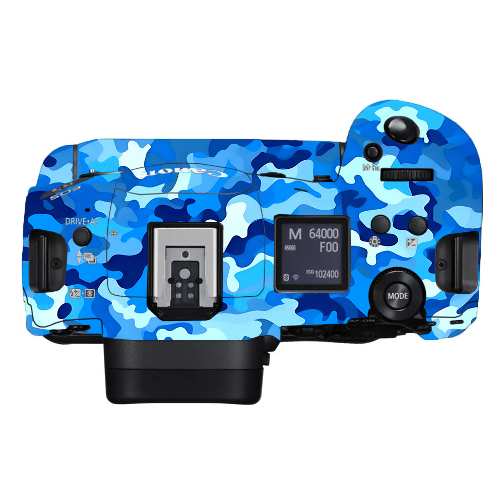 Arctic Blue Camo Pattern Canon EOS R3 Camera Skins
