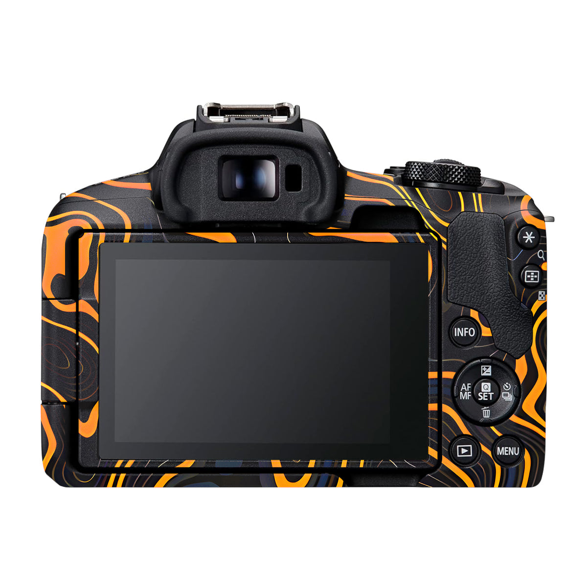 Amber Topographic Waves Canon EOS R50 Camera Skin