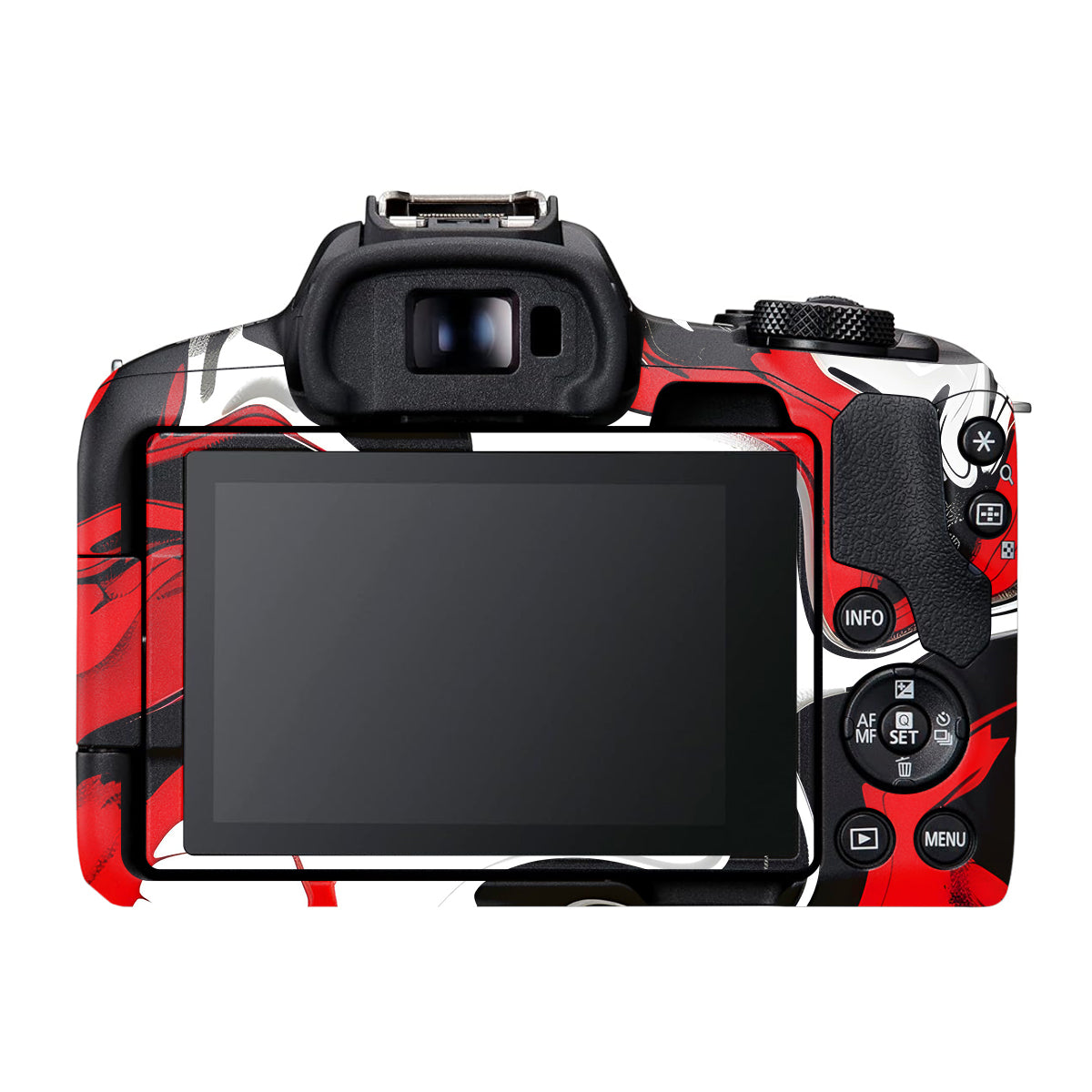Scarlet and White Motion Canon EOS R50 Camera Skin