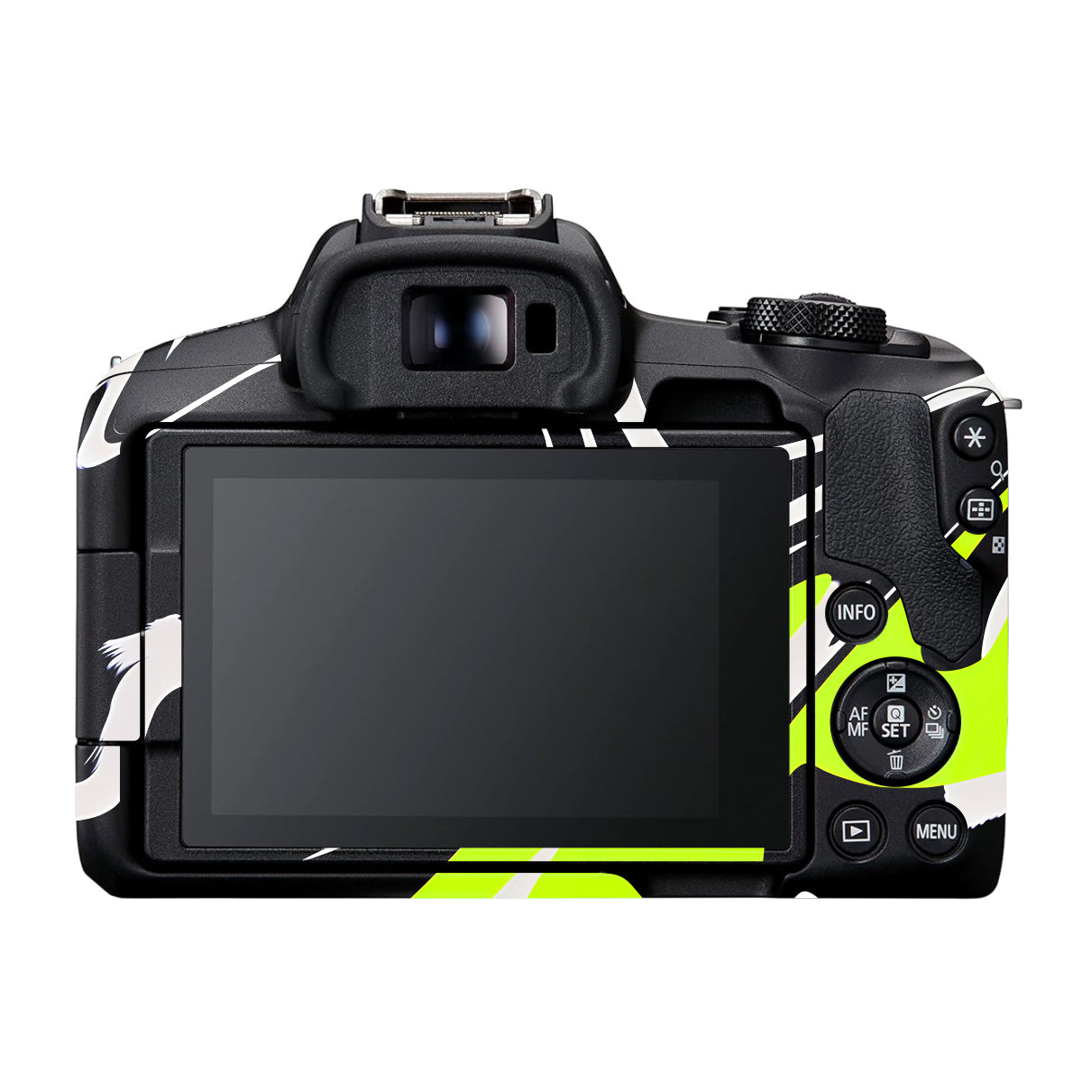 Neon Green and Black Pattern Canon EOS R50 Camera Skin