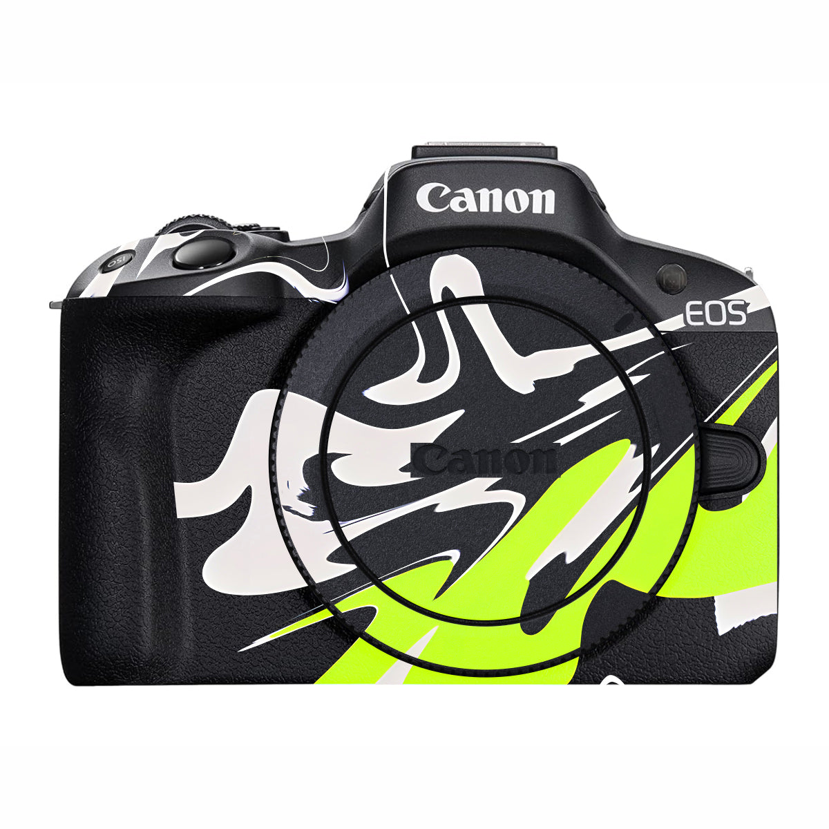 Neon Green and Black Pattern Canon EOS R50 Camera Skin