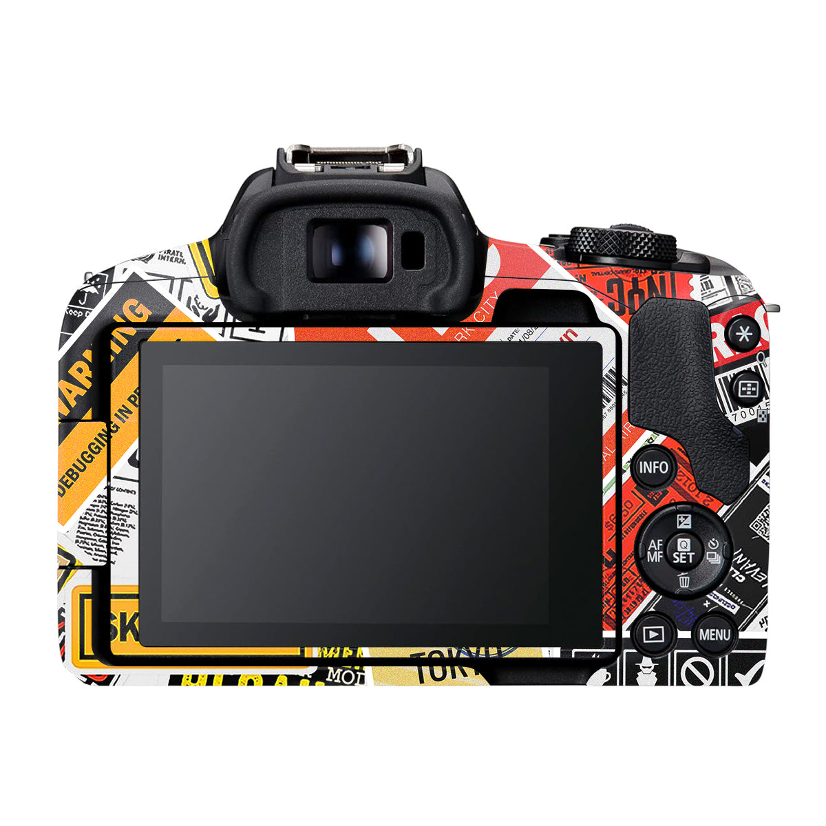 Tech Aesthetic Sticker Collage Canon EOS R50 Camera Skin